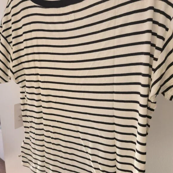 Roxy Ribbed  Striped Tee - Picture 5 of 7